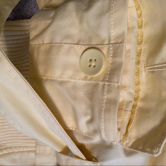 Yellow "Short Trenchcoat" Jacket Style w/ Belt - Picture 7 of 11